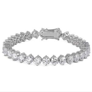 925 Sterling Sliver Cz Diamond Bracelet